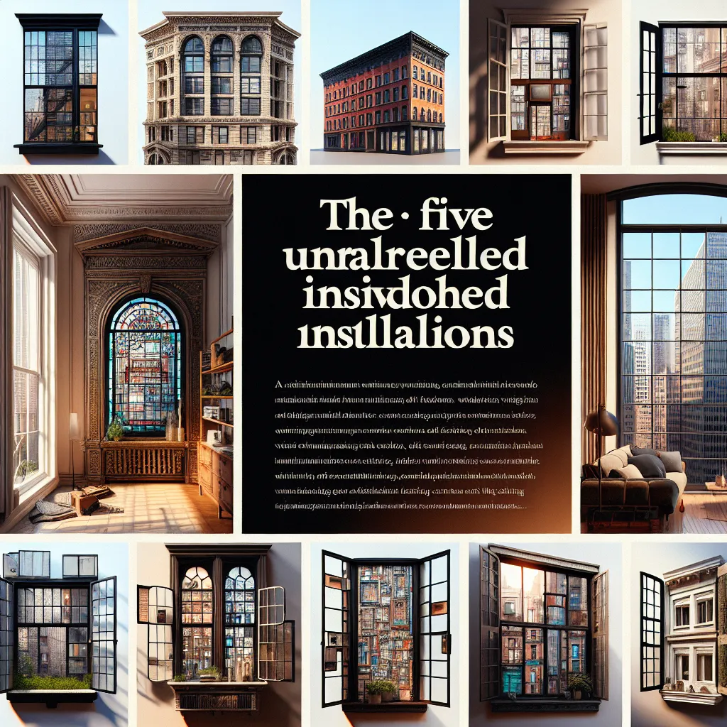 The Architectural Elegance of Window Installations: Five Unravelled Insights